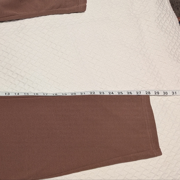 No Comment Plus NY-LA Women's Size 1X Brown Paperbag Pants Tapered Leg Pull On - Picture 16 of 16